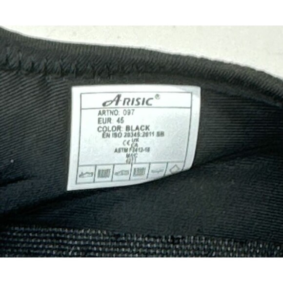 Arisic Safety Toe Shoes  Lightweight Safety Composite Toe Shoes  Euro 45 Black - Picture 2 of 7